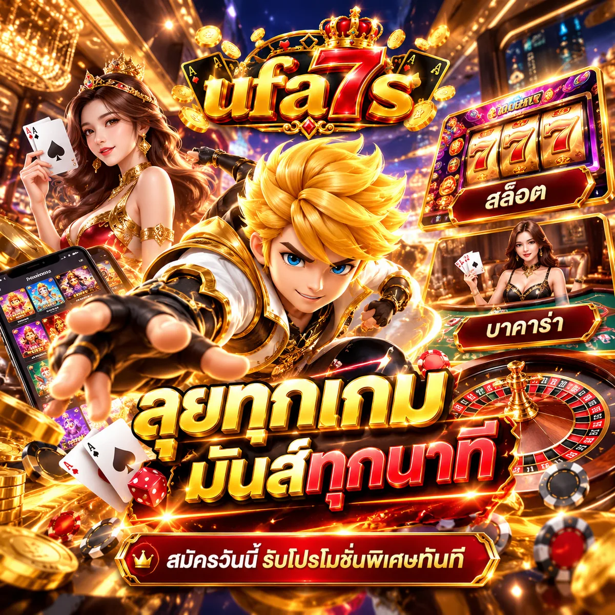 ufa7s ลุยทุกเกม มันส์ทุกนาที สล็อต บาคาร่า สมัครวันนี้รับโปรโมชั่นพิเศษทันที